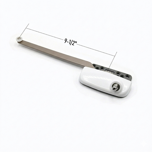 [F1-02G]‎ OPÉRATEUR POUR FENÊTRE À BATTANT BRAS 9-1/2'' GAUCHE (Blanc)