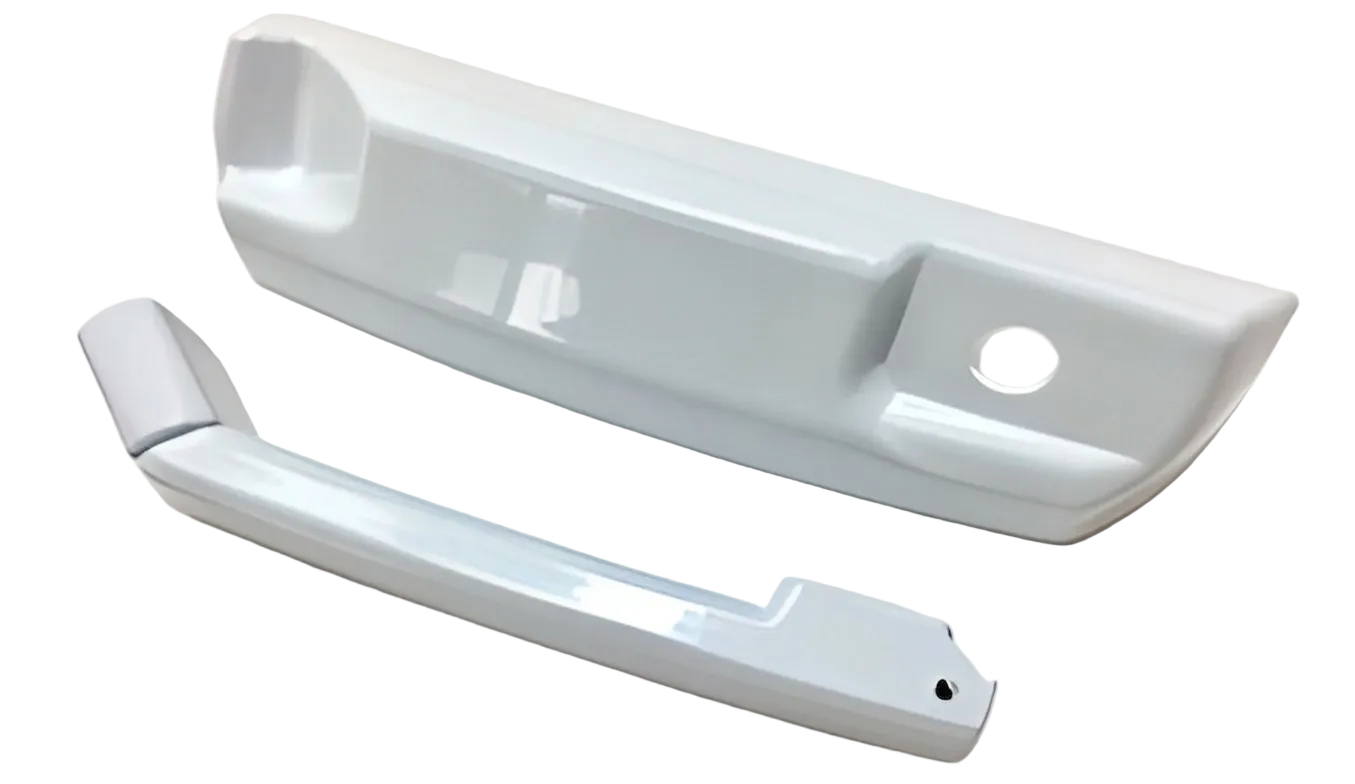 [F2-15] MANIVELLE ET COUVERT GAUCHE POUR OPÉRATEUR DE FENÊTRE (BLANC BLEUTÉ)