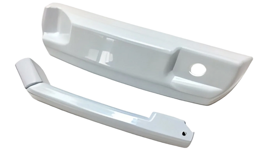 [F2-15] MANIVELLE ET COUVERT GAUCHE POUR OPÉRATEUR DE FENÊTRE (BLANC BLEUTÉ)