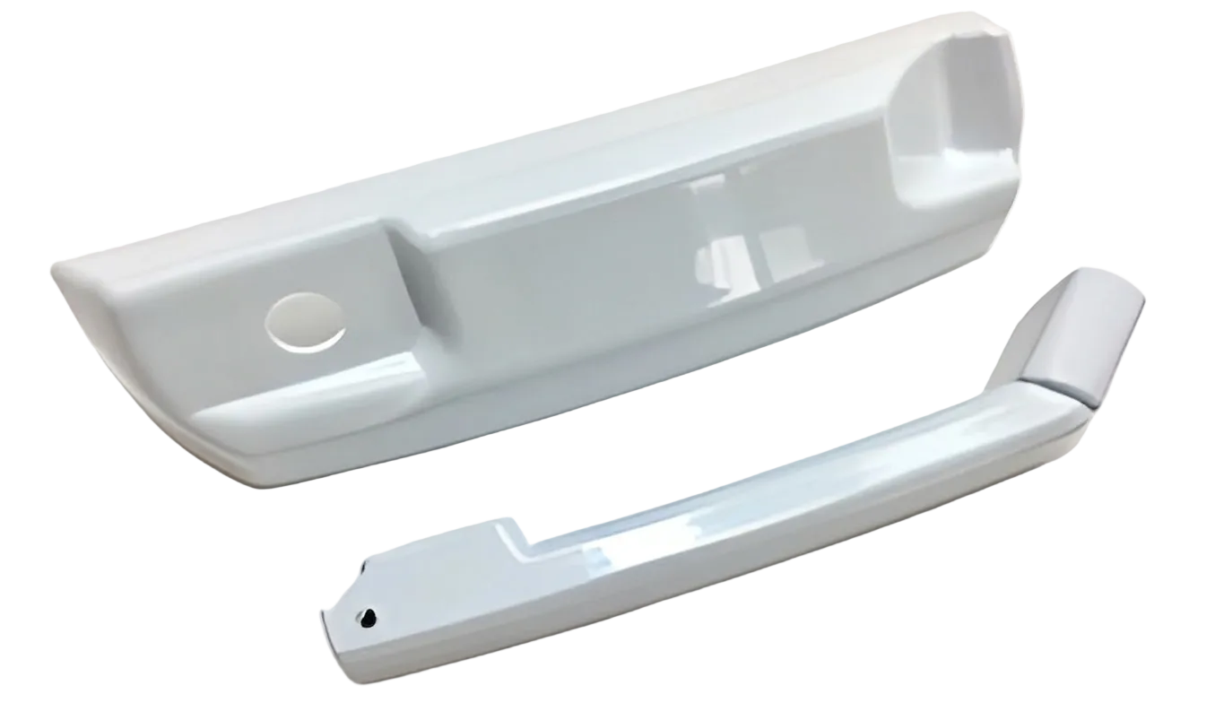 [F2-16] MANIVELLE ET COUVERT DROITE POUR OPÉRATEUR DE FENÊTRE (BLANC BLEUTÉ)