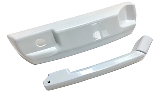 [F2-16] MANIVELLE ET COUVERT DROITE POUR OPÉRATEUR DE FENÊTRE (BLANC BLEUTÉ)