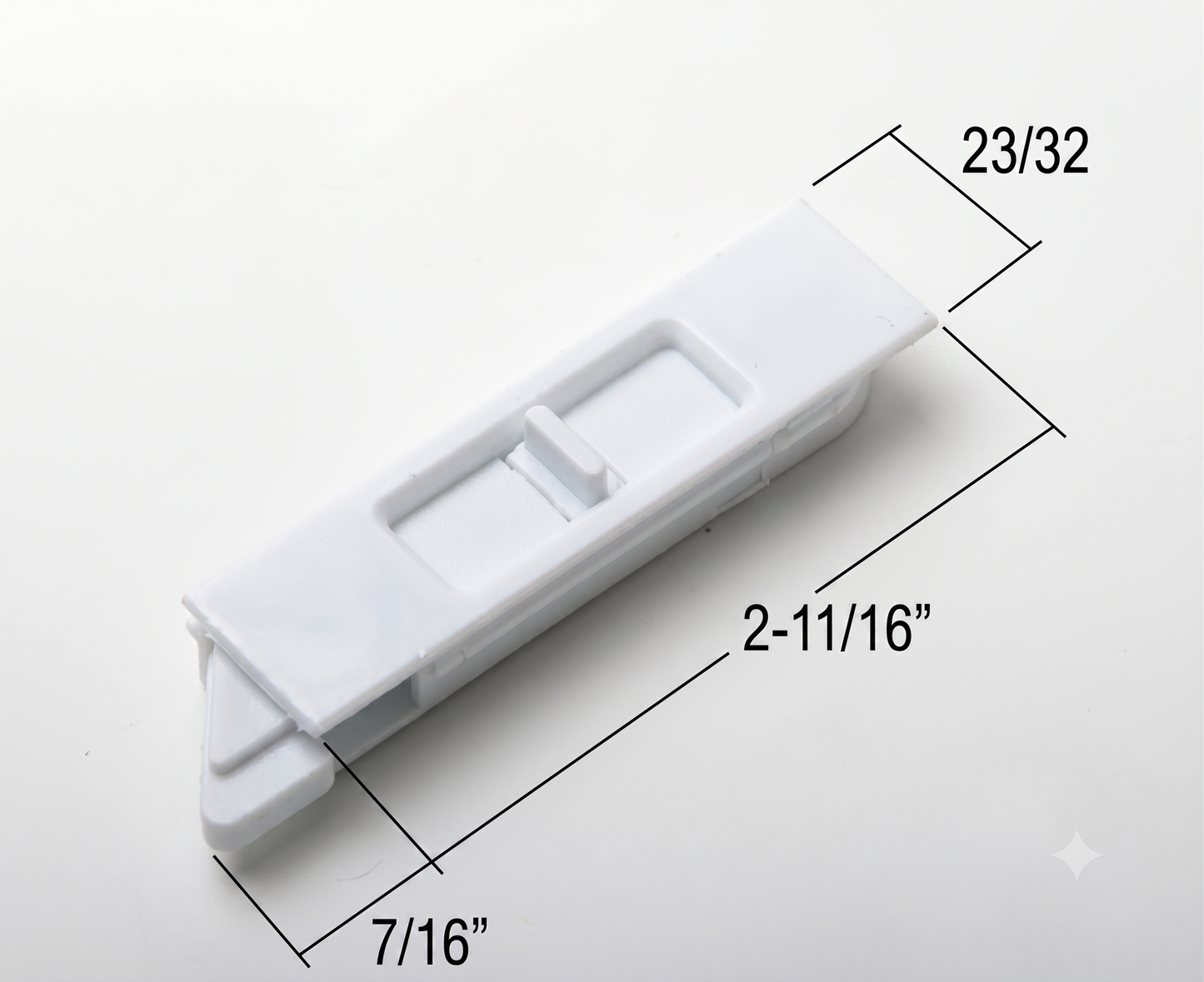 [F5-10] LOQUET ENCASTRÉ EN NYLON POUR FENÊTRE À GUILLOTINE (PAIRE)