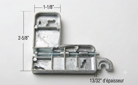 [M5-01] COIN EN ACIER POUR PORTE MOUSTIQUAIRE
