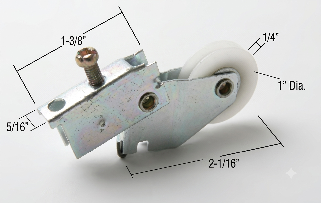 [M1-08] ROULETTE À BILLES 1'' EN NYLON POUR PORTE MOUSTIQUAIRE  (STANDART)