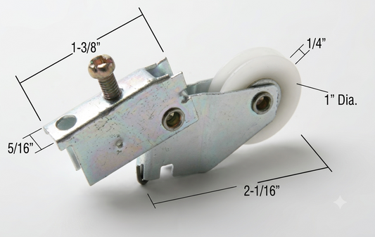 [M1-08] ROULETTE À BILLES 1'' EN NYLON POUR PORTE MOUSTIQUAIRE  (STANDART)