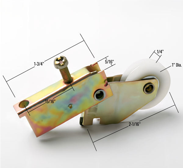 [M1-09] ROULETTE À BILLES 1'' EN NYLON POUR PORTE MOUSTIQUAIRE  (LONGUE)
