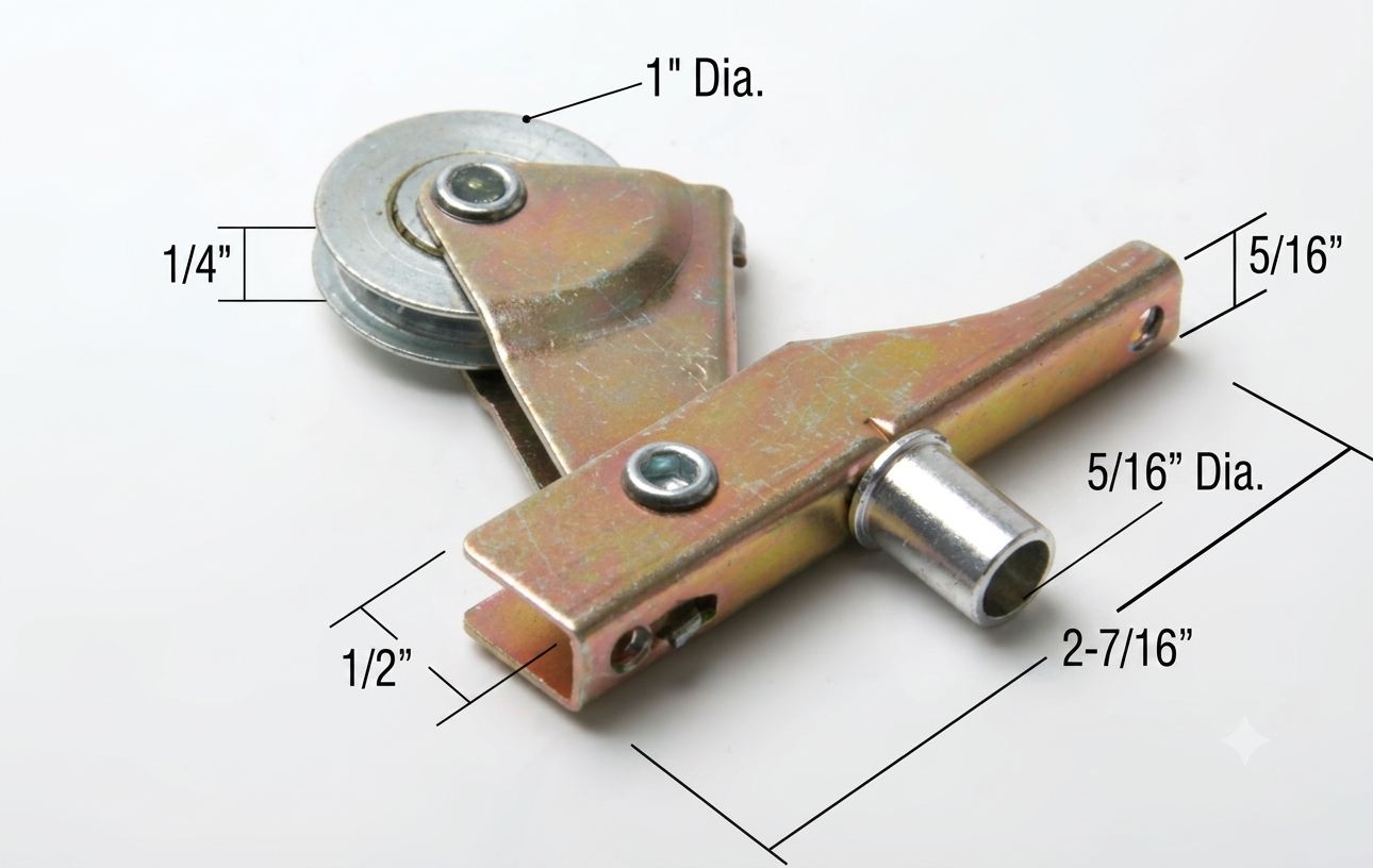 [M1-10] ROULETTE À BILLES 1'' EN ACIER POUR PORTE MOUSTIQUAIRE
