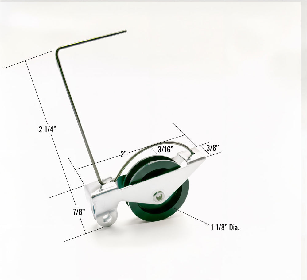 [M1-13] ROULETTE À BILLES 1-1/8'' EN NYLON POUR PORTE MOUSTIQUAIRE