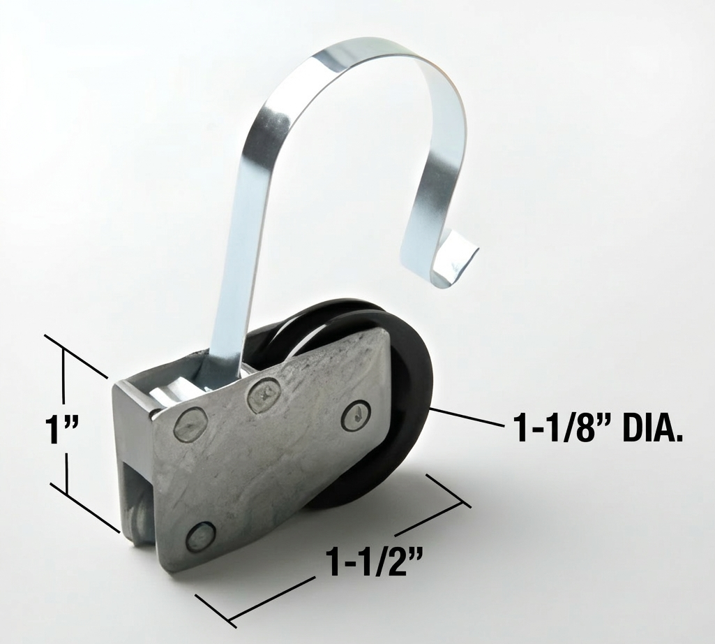 [M1-15] ROULETTE 1-1/8'' EN NYLON SEULEMENT POUR PORTE MOUSTIQUAIRE