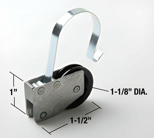 [M1-15] ROULETTE 1-1/8'' EN NYLON SEULEMENT POUR PORTE MOUSTIQUAIRE