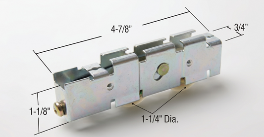 [P1-03] ROULETTE TANDEM À BILLES 1-1/4'' EN NYLON POUR PORTE PATIO