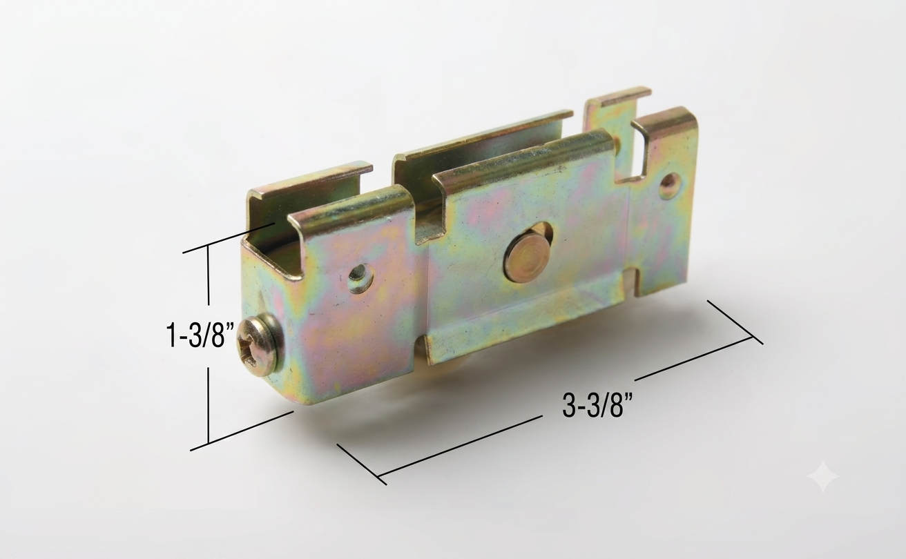 [P1-04] ROULETTE TANDEM À BILLES  EN NYLON POUR PORTE PATIO