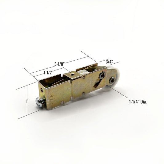 [P1-05] ROULETTE TANDEM À BILLES 1-1/4'' EN NYLON POUR PORTE PATIO
