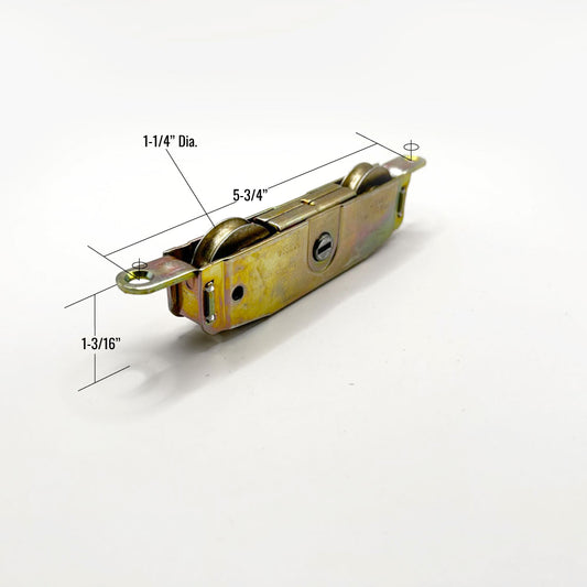 [P1-06] ROULETTE TANDEM À BILLES 1-1/4'' EN ACIER POUR PORTE PATIO