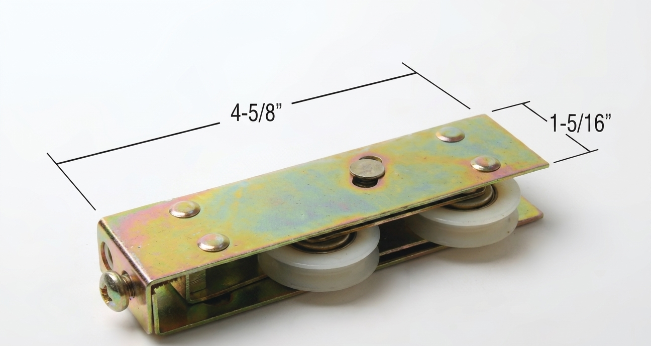 [P1-07] ROULETTE TANDEM À BILLES 1-1/4'' EN NYLON POUR PORTE PATIO