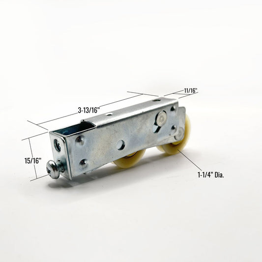 [P1-08] ROULETTE TANDEM À BILLES 1-1/4'' EN NYLON POUR PORTE PATIO