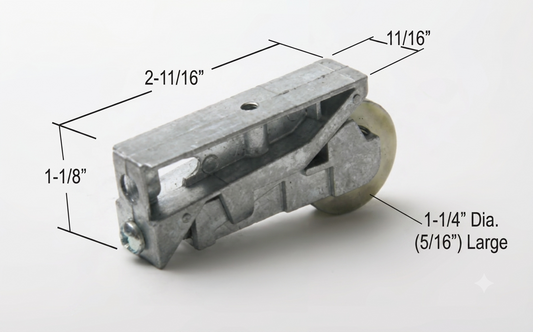 [P1-09] ROULETTE À BILLES 1-1/4'' EN NYLON POUR PORTE PATIO