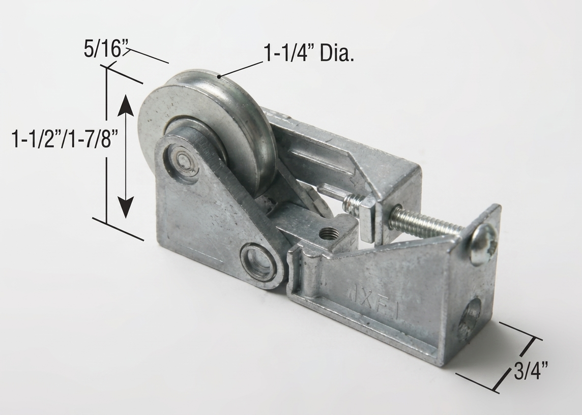 [P1-10] ROULETTE À BILLES 1-1/4'' EN ACIER POUR PORTE PATIO