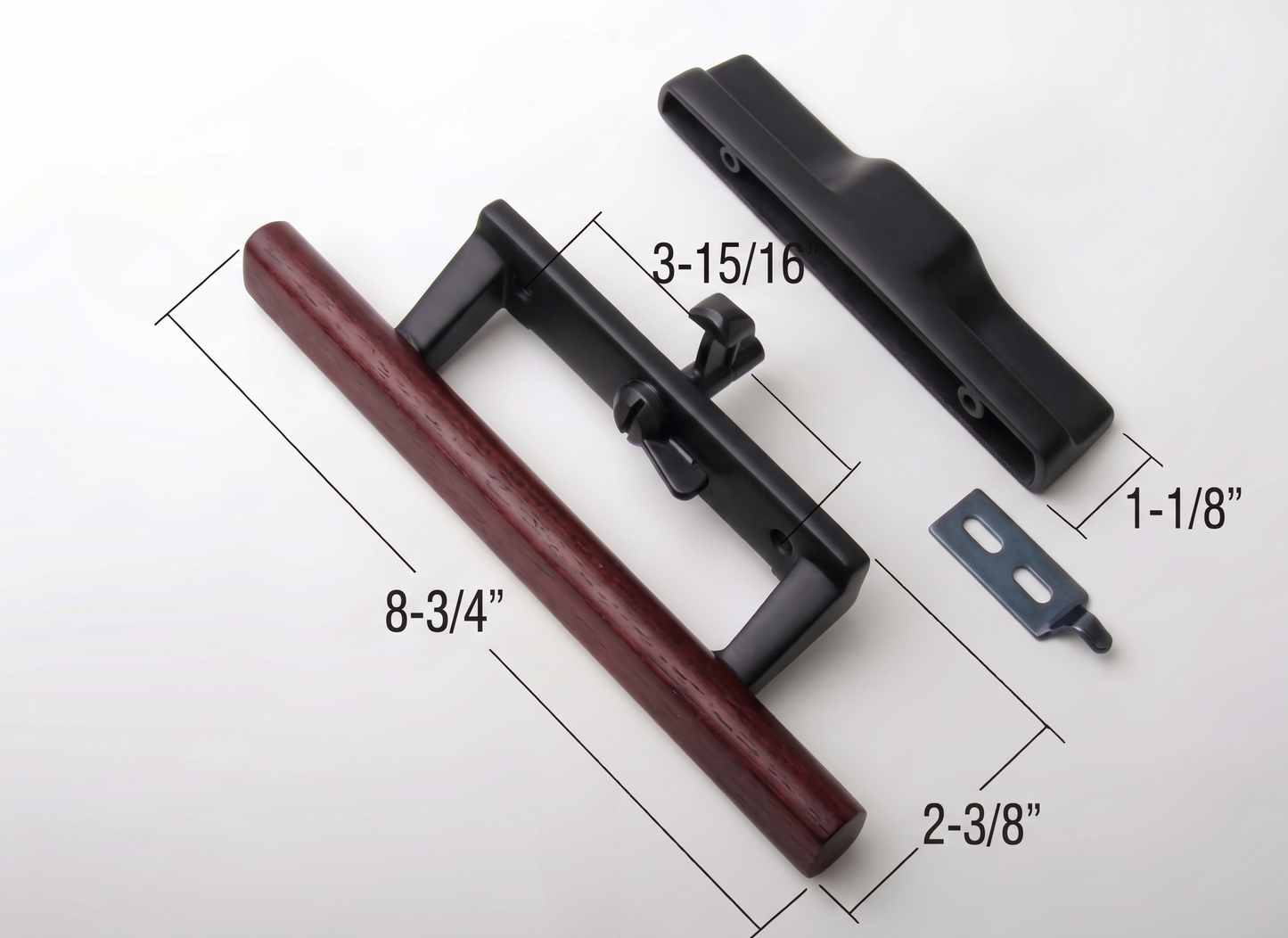 [P2-99] POIGNÉE NOIR POUR PORTE PATIO *SANS CLÉ*